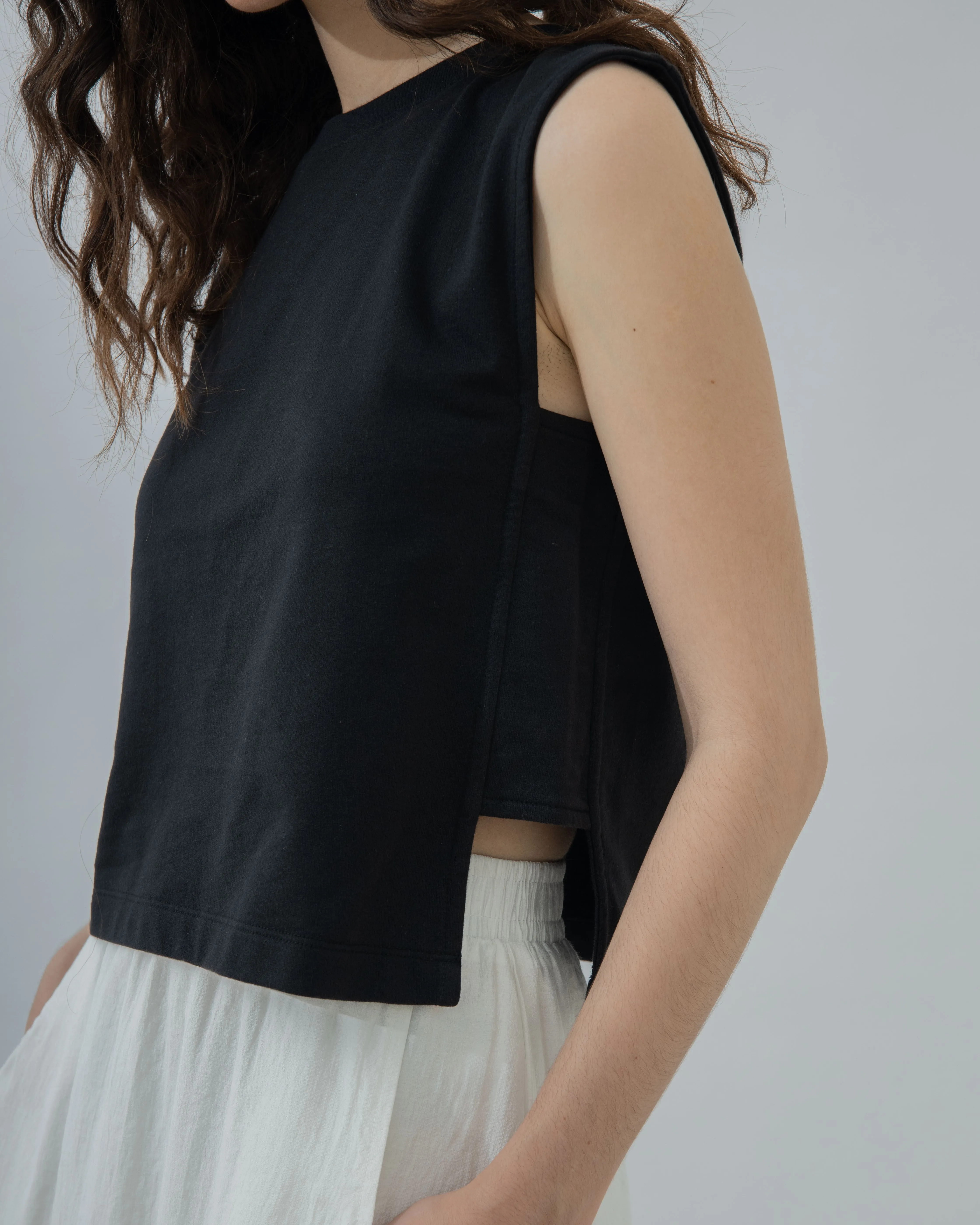 French Terry Tank Top (Black)