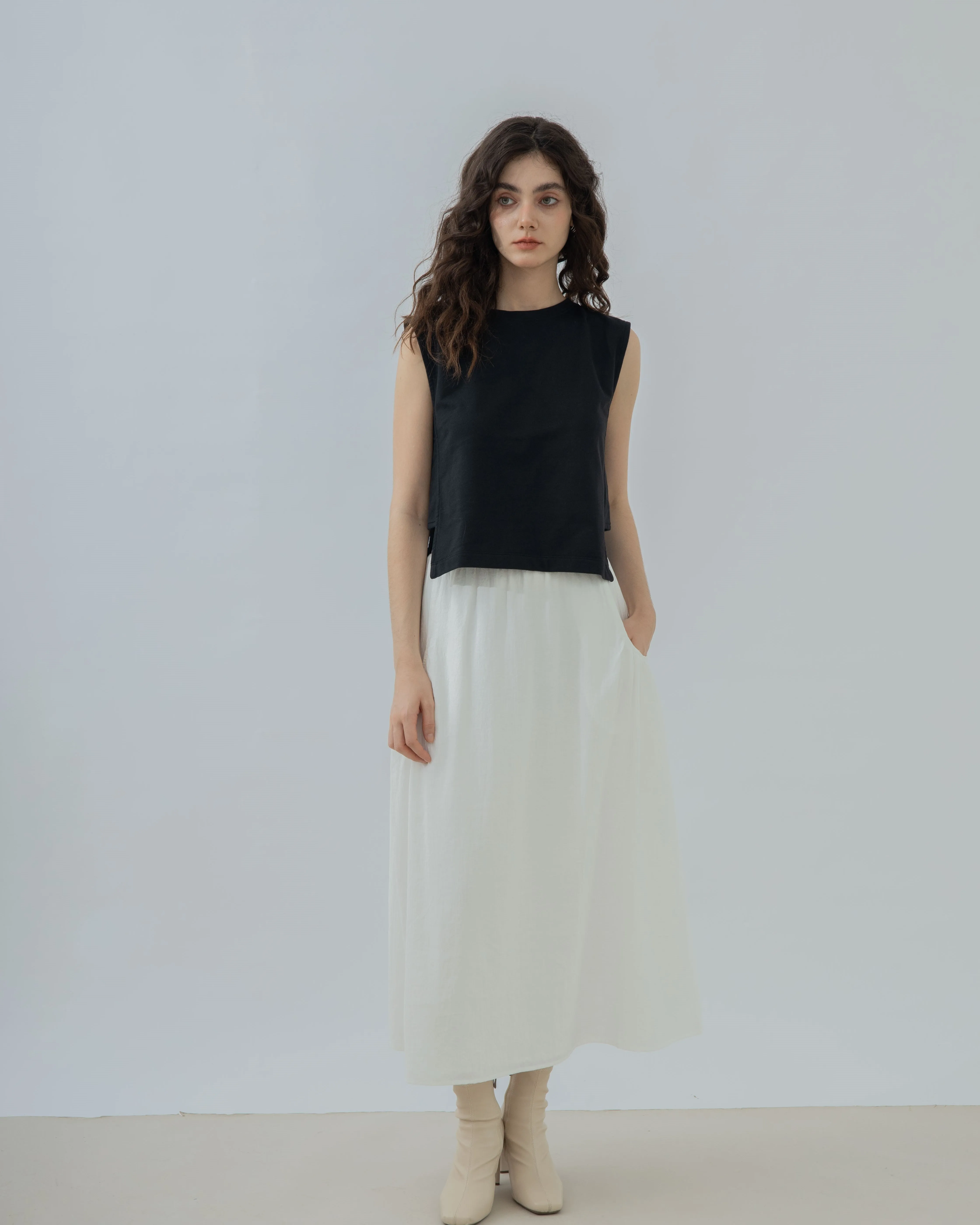 French Terry Tank Top (Black)