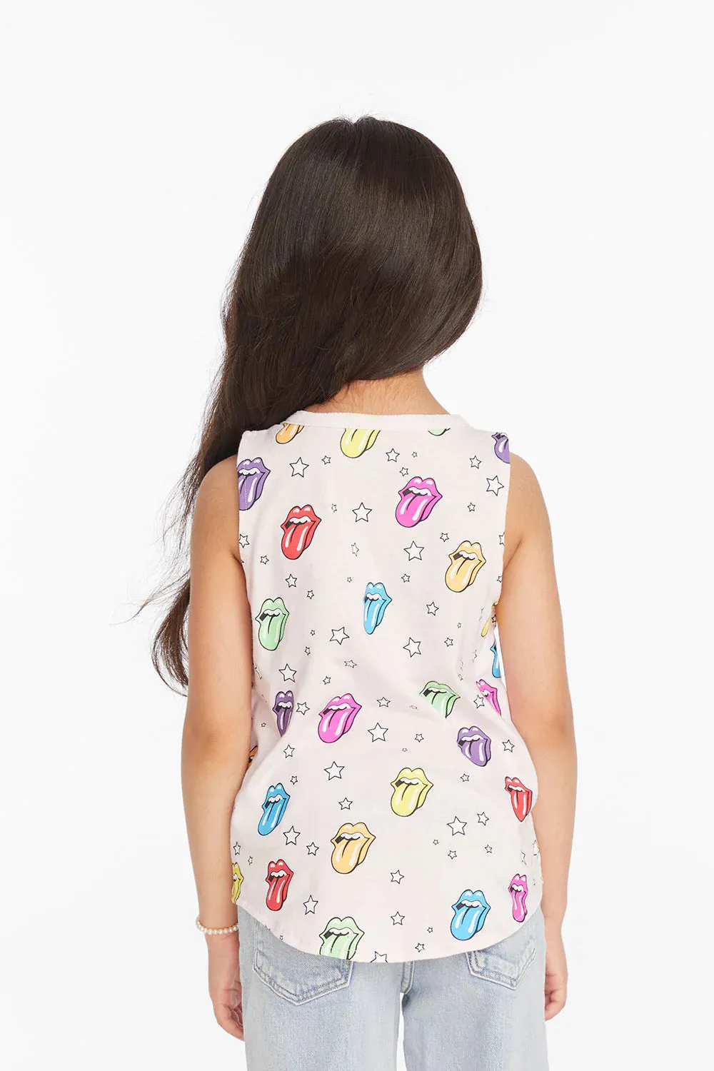 Girls Rolling Stones Tongue Tank