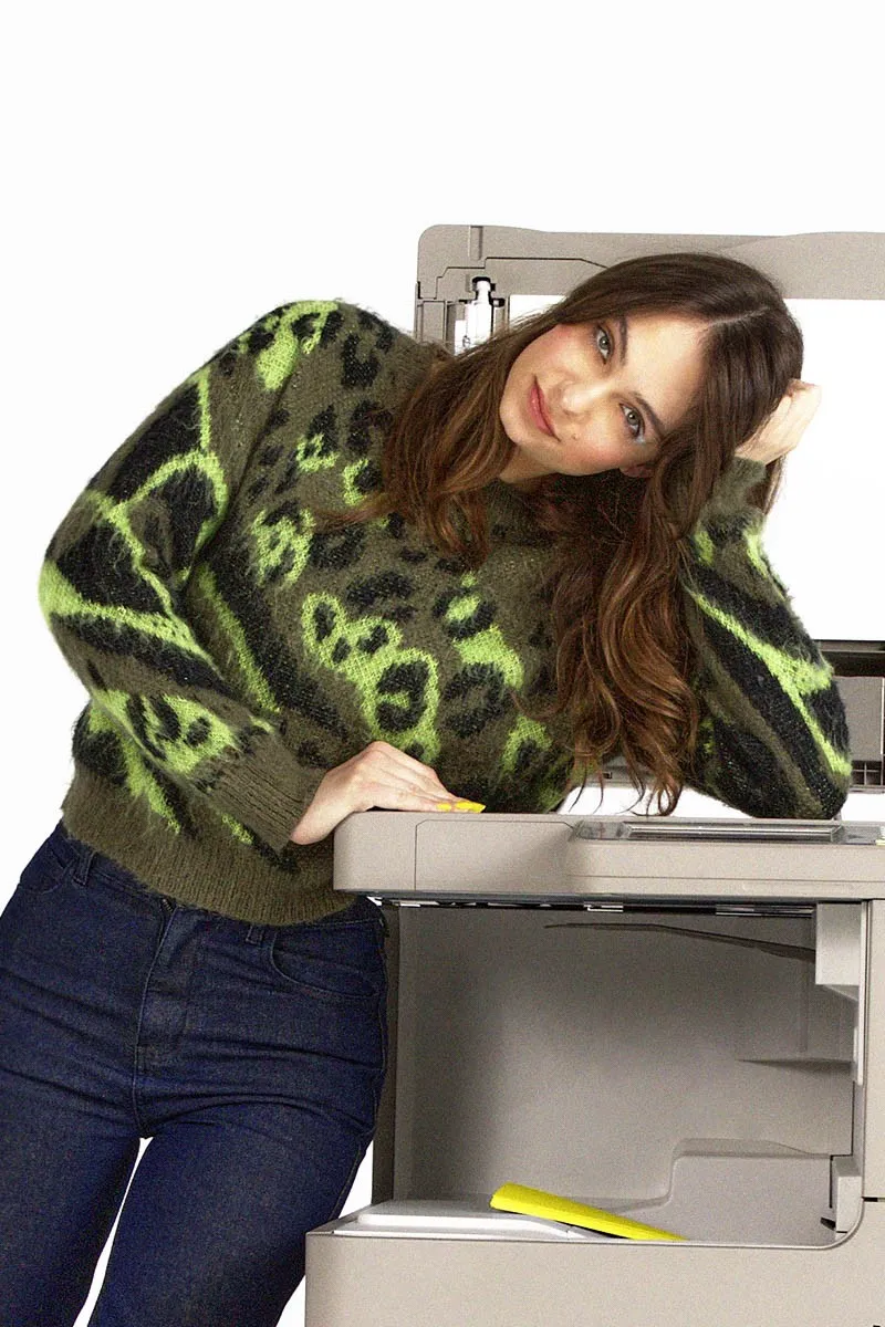 Lili Sidonio Animal Printed Knitted Sweater