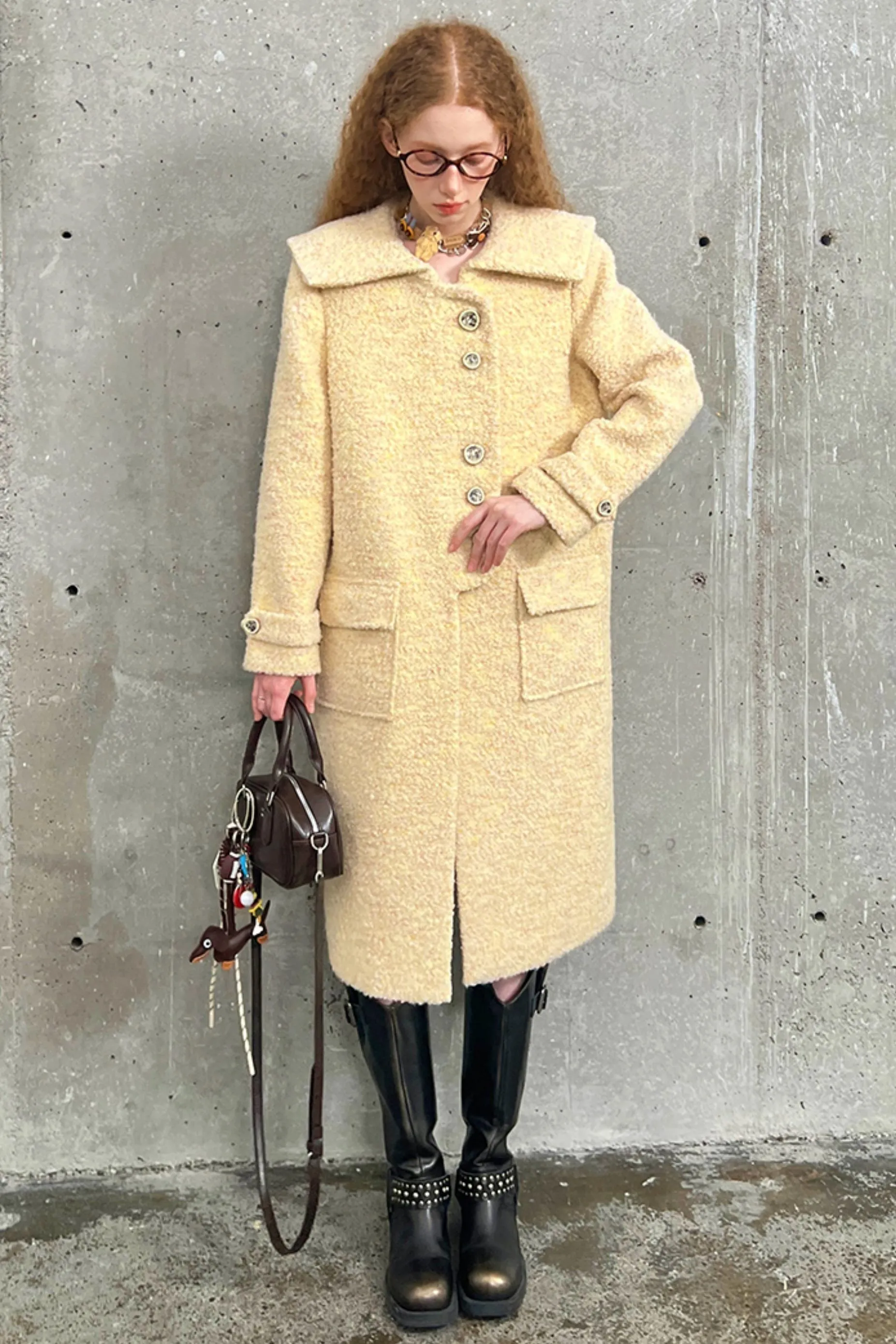 Loose Silhouette Wool Coat