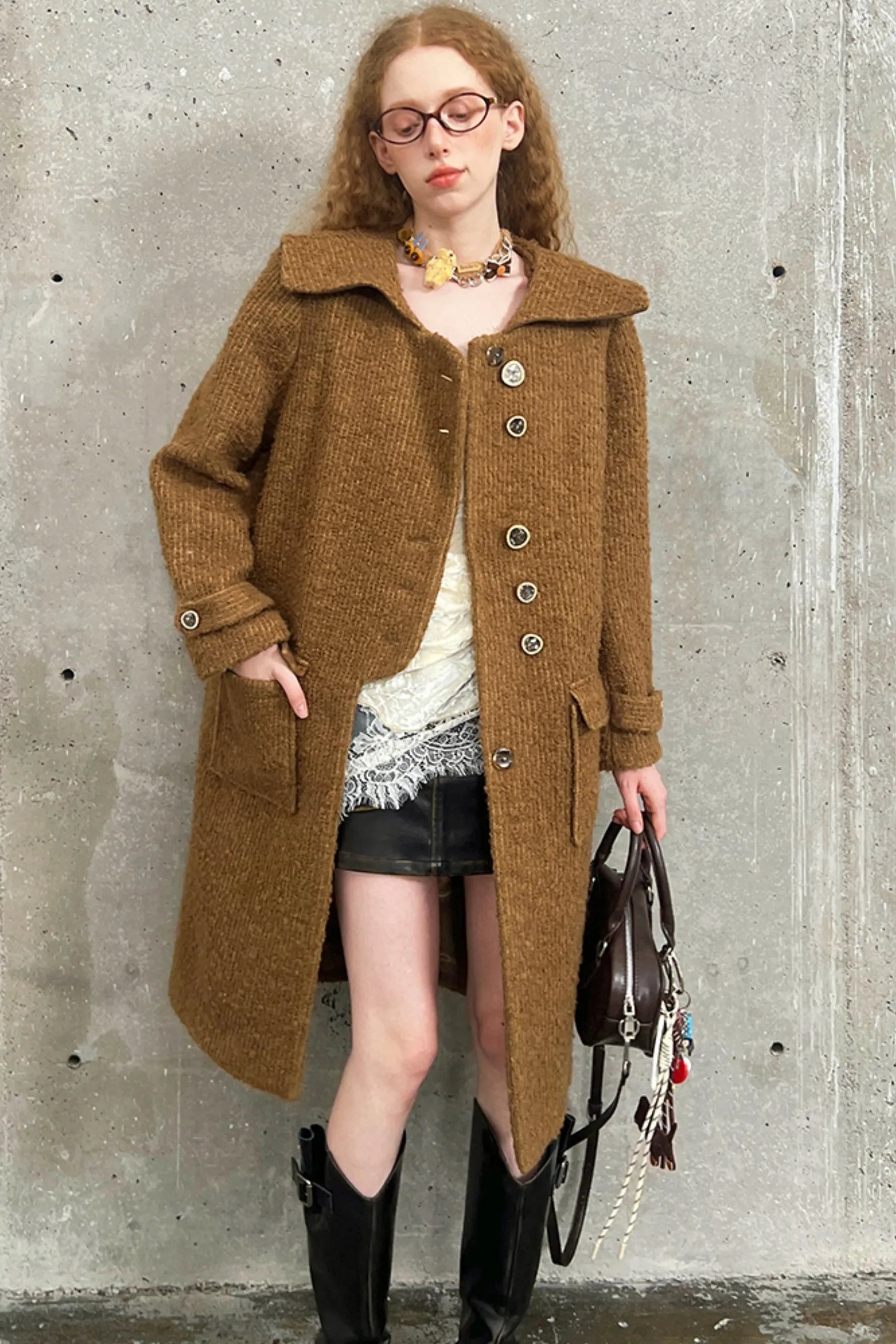 Loose Silhouette Wool Coat