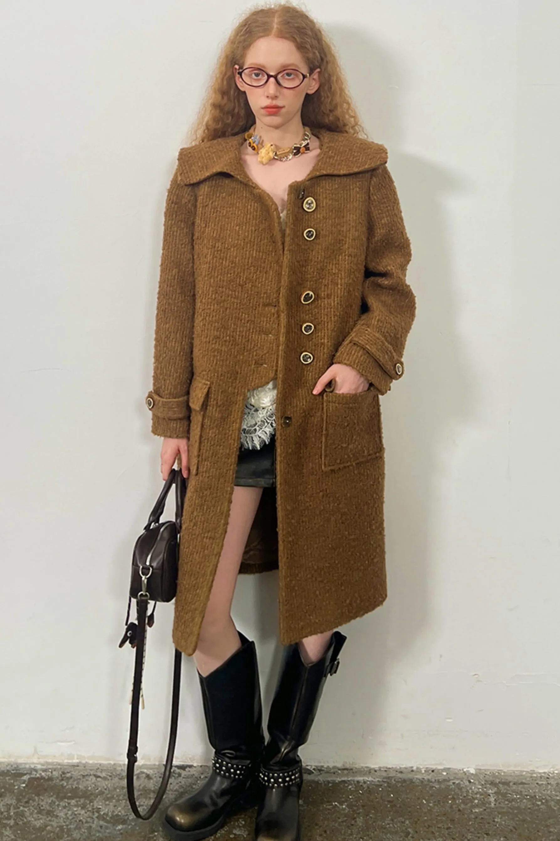 Loose Silhouette Wool Coat