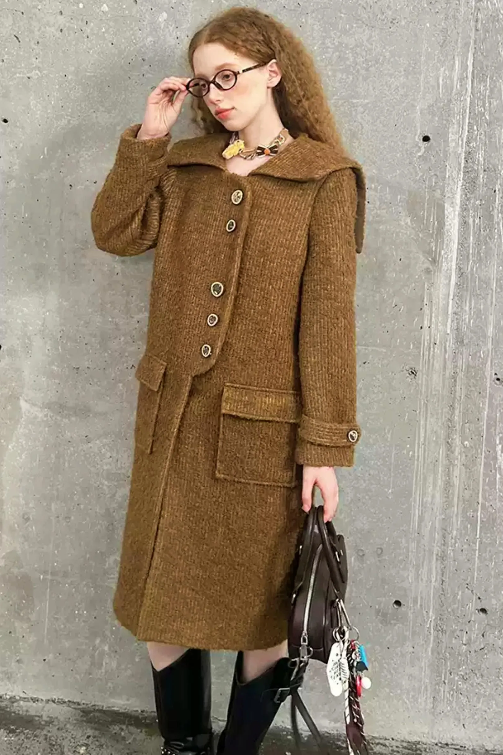 Loose Silhouette Wool Coat