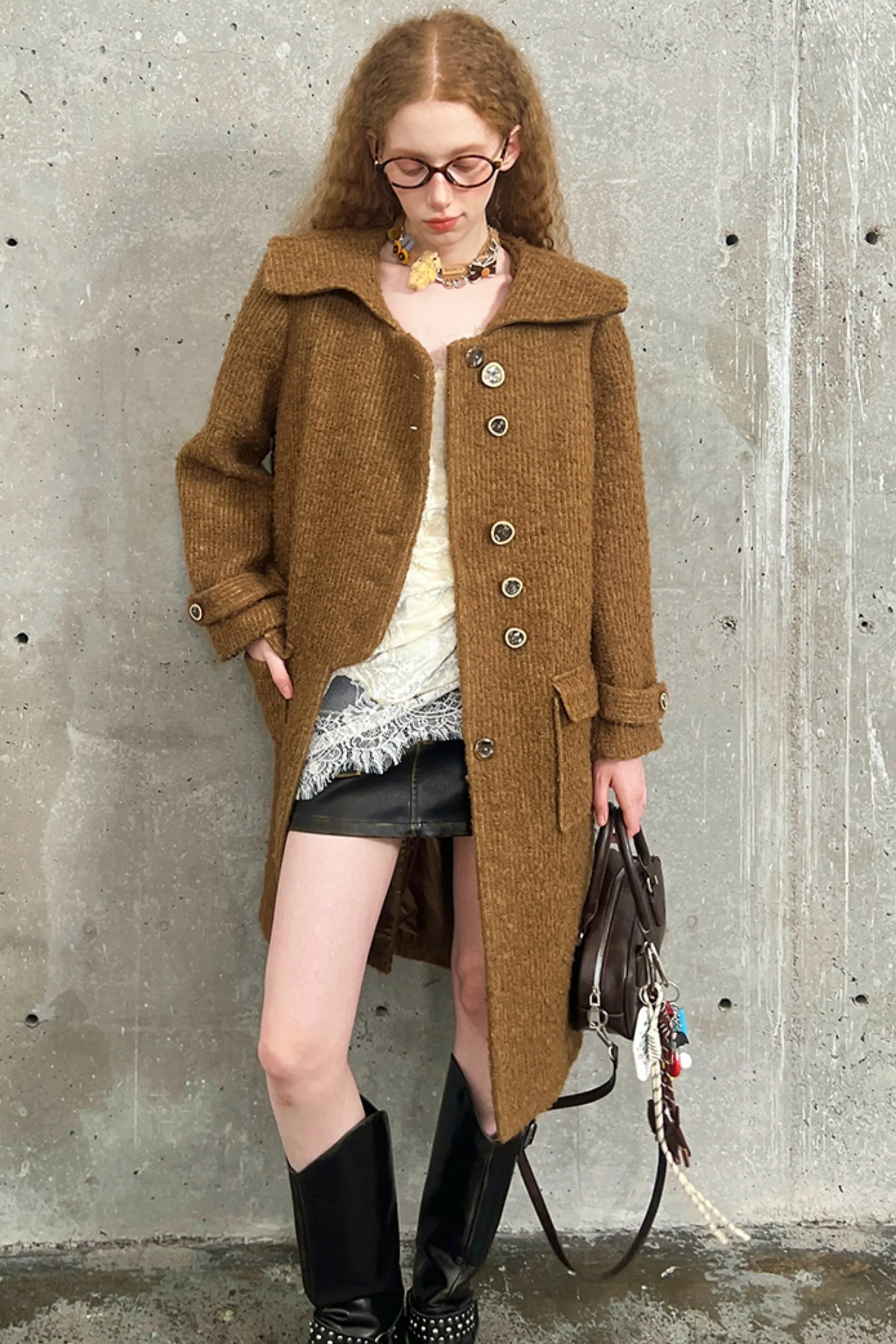 Loose Silhouette Wool Coat