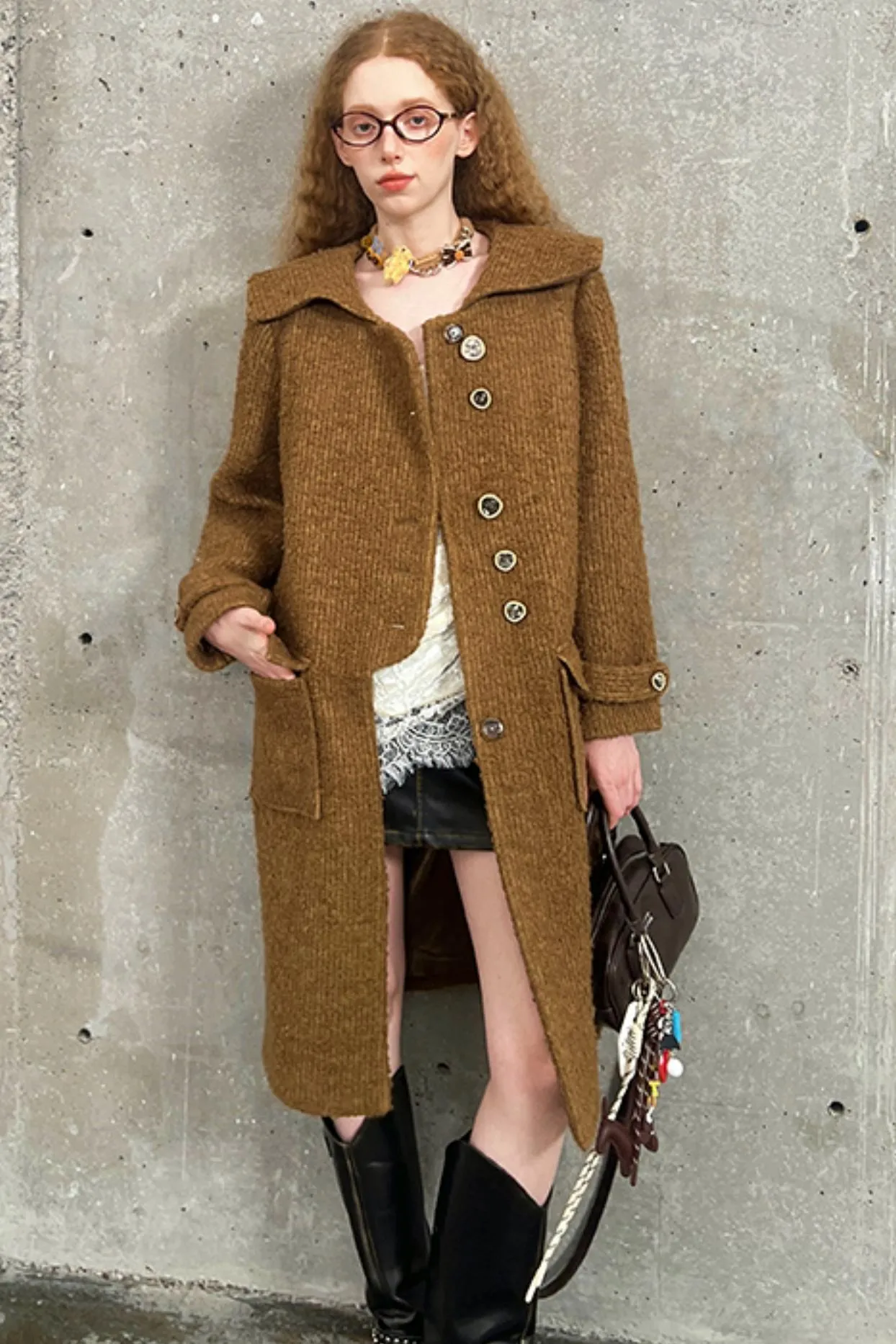 Loose Silhouette Wool Coat