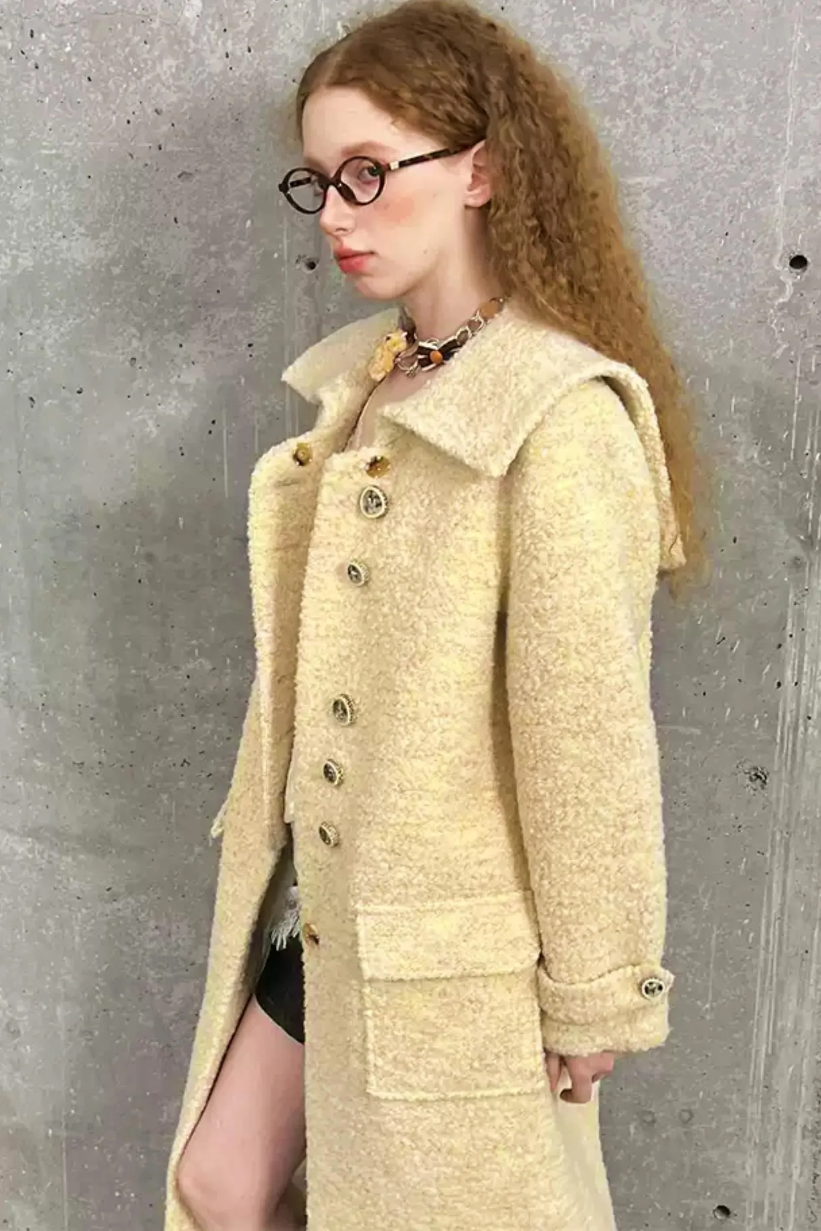 Loose Silhouette Wool Coat