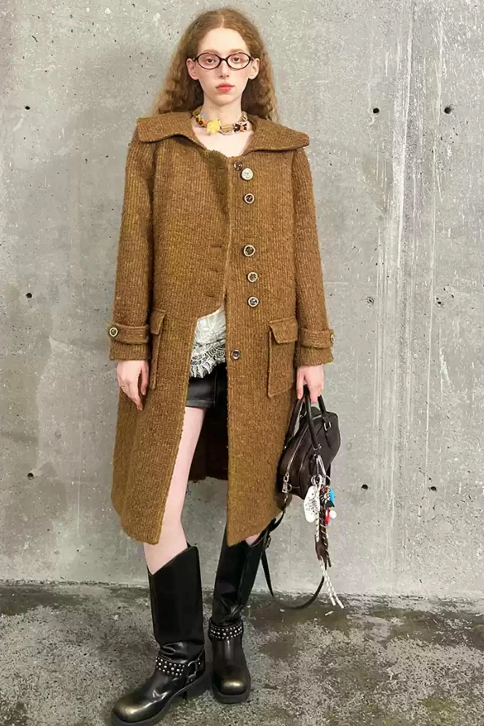 Loose Silhouette Wool Coat