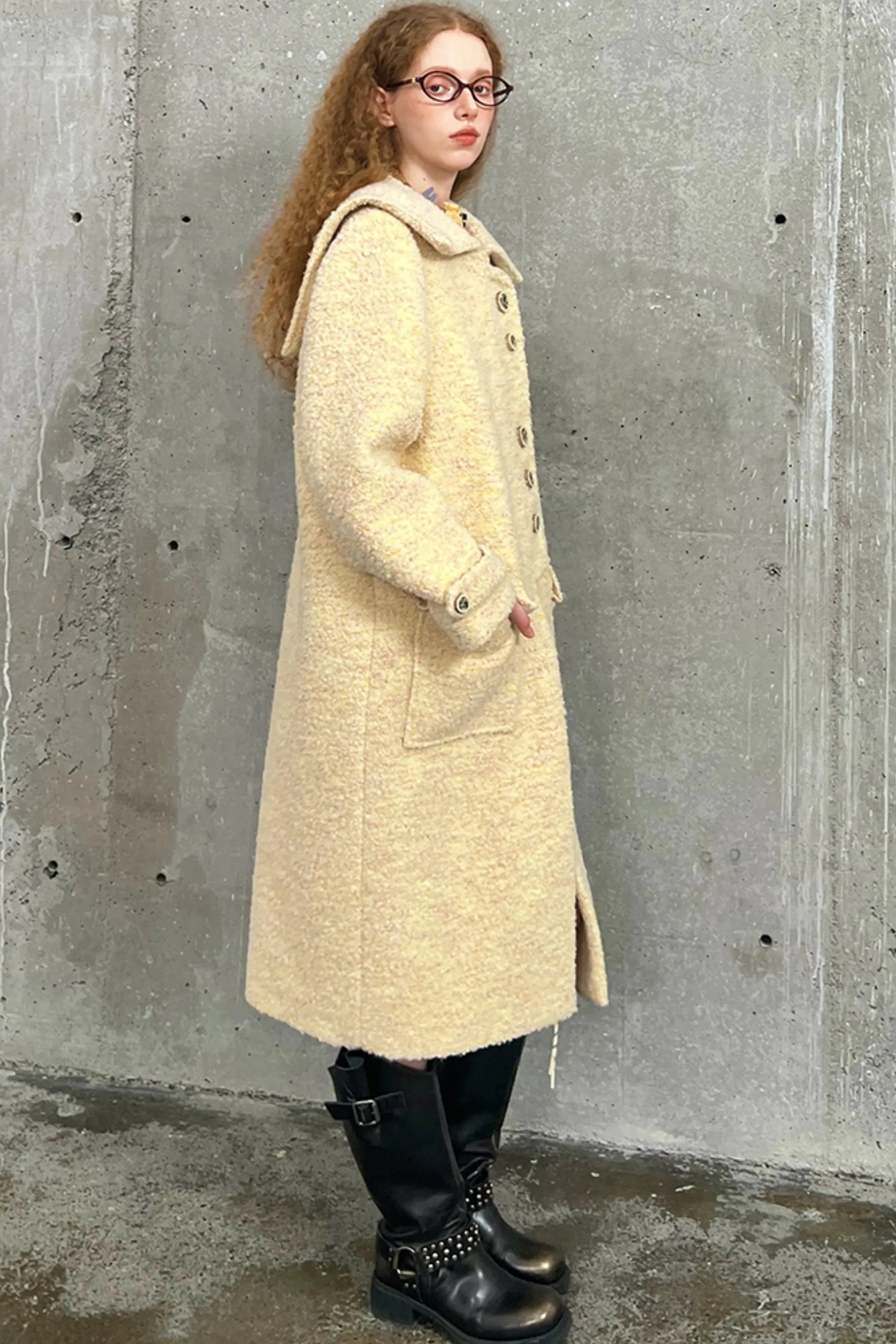 Loose Silhouette Wool Coat