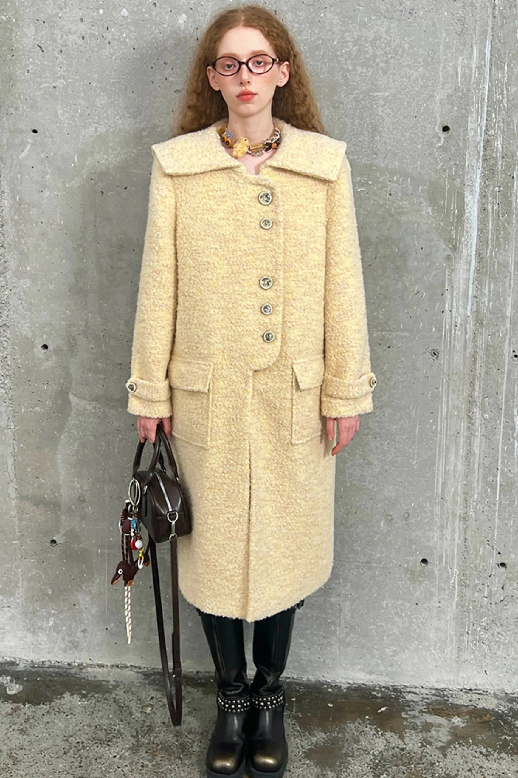 Loose Silhouette Wool Coat