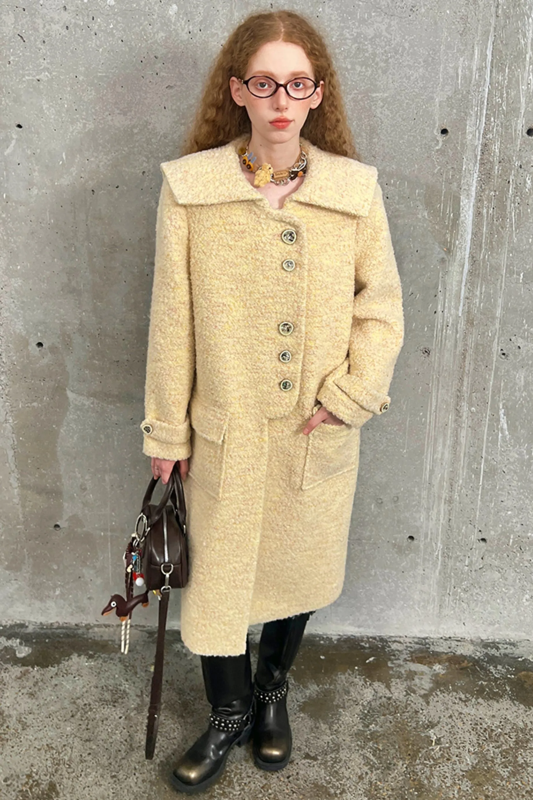 Loose Silhouette Wool Coat