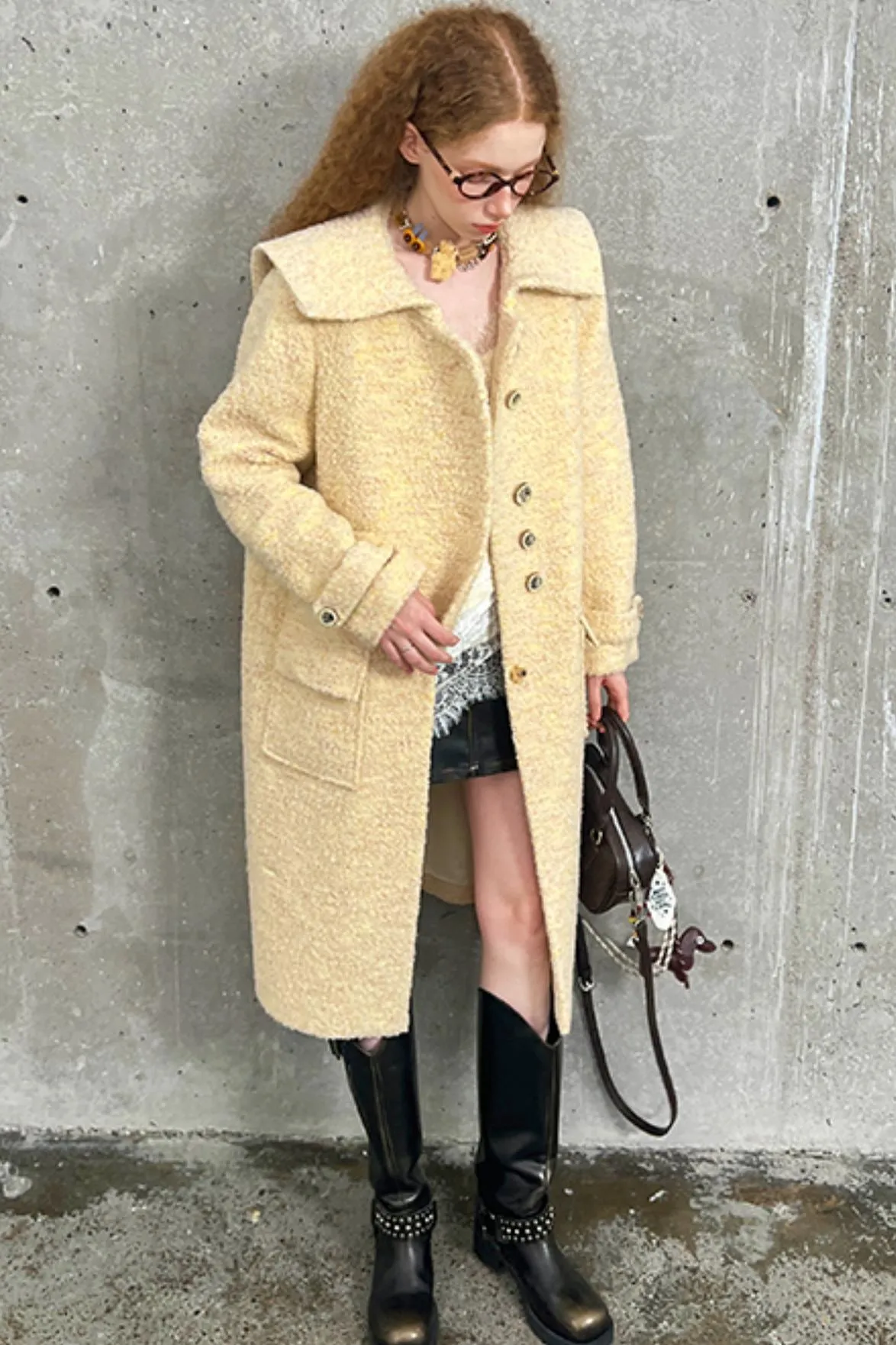 Loose Silhouette Wool Coat