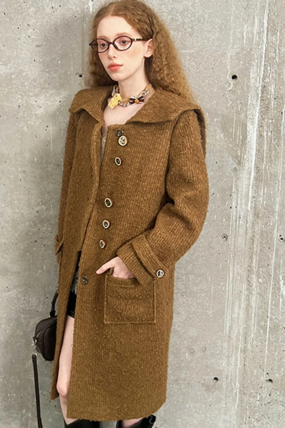 Loose Silhouette Wool Coat