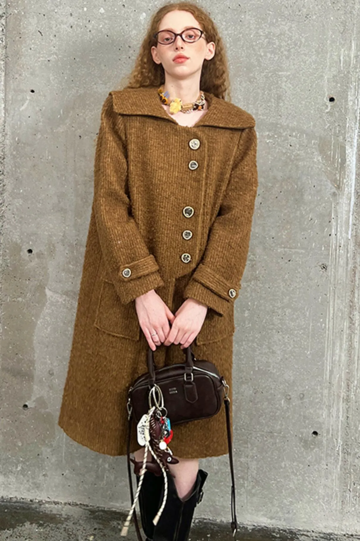 Loose Silhouette Wool Coat