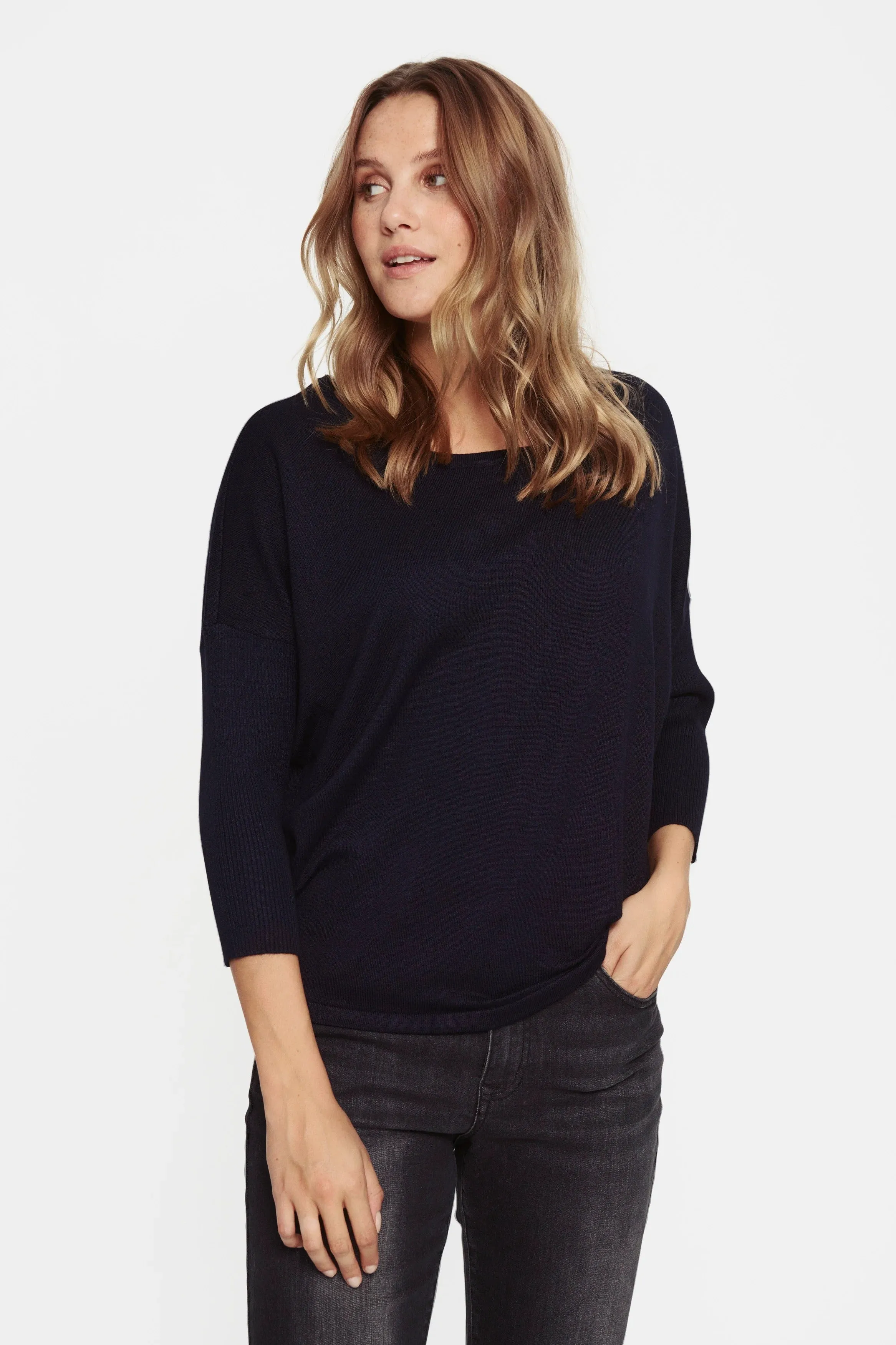 Mila Bat Wing Knit- Black
