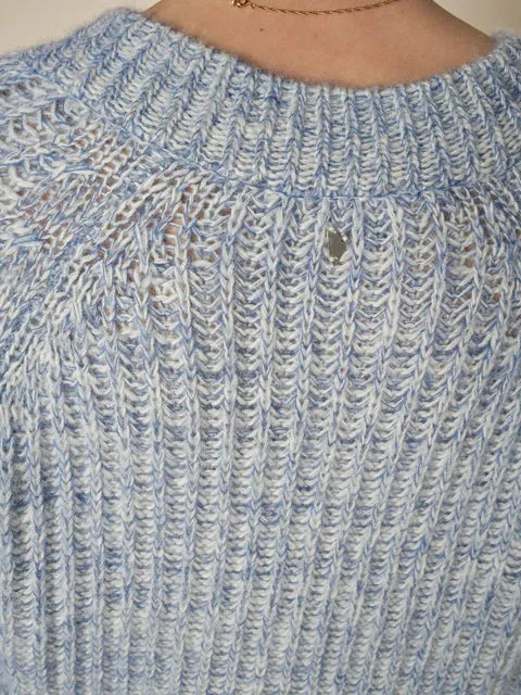 Mos Mosh Jaylin V Neck Jumper-Set Sail-165850