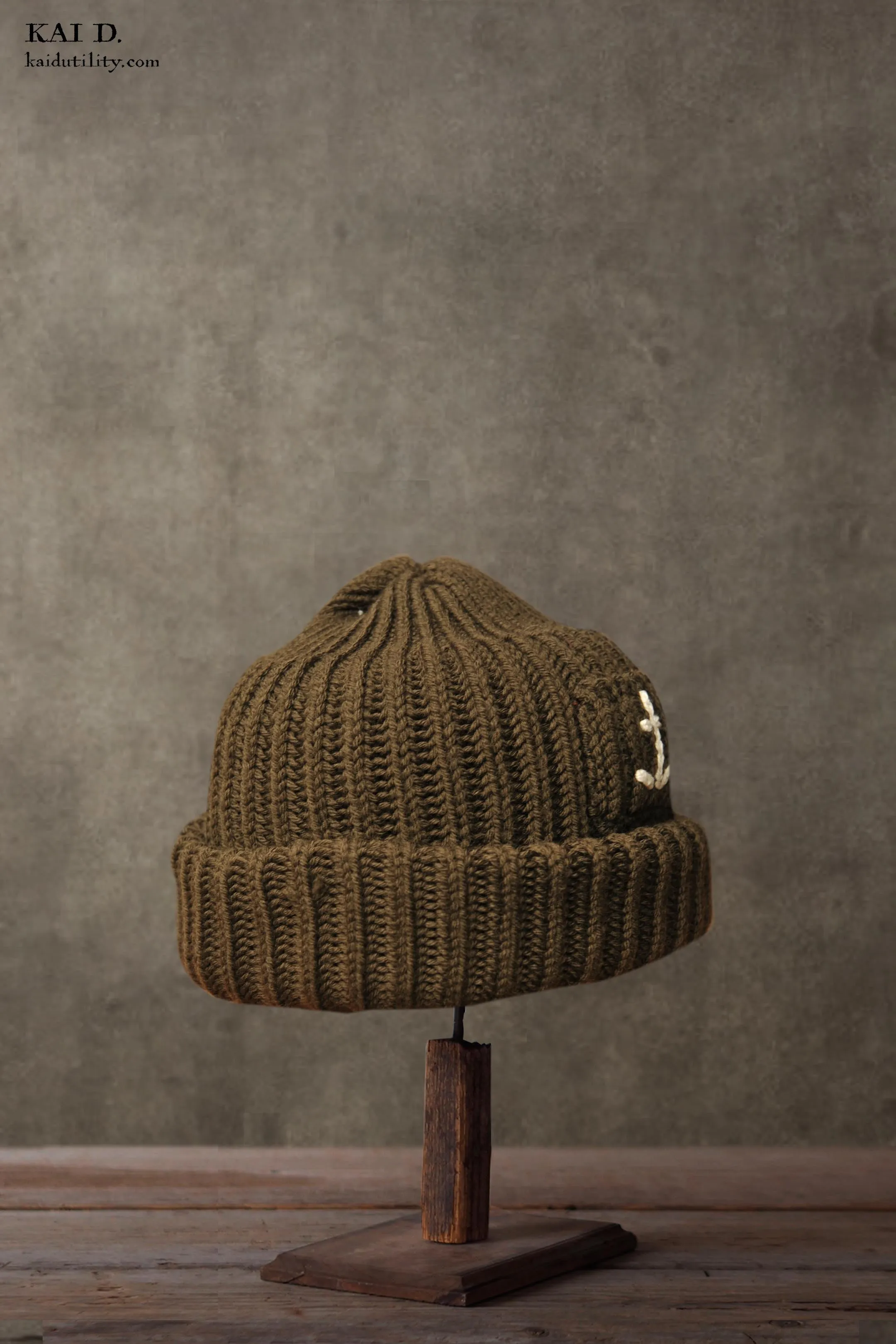 Ribbed Beanie - Dark Green
