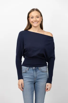 Simkhai Lavina Off-Shoulder Sweater in Midnight