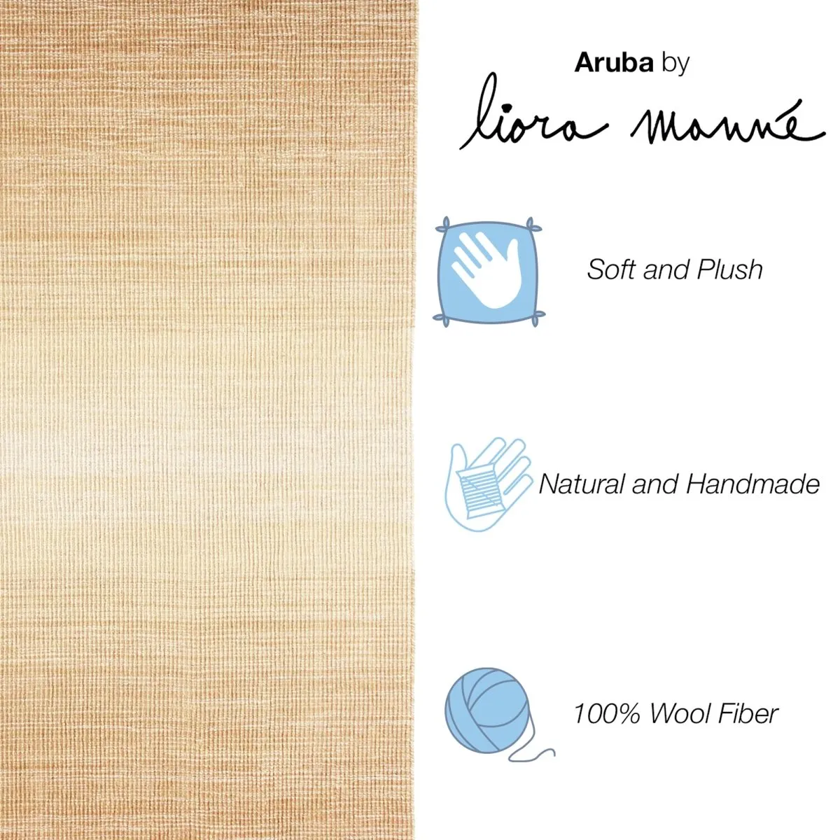 Trans-Ocean ARUBA  Indoor Hand Woven Wool Comfortable Areaa Rug  - Sisal