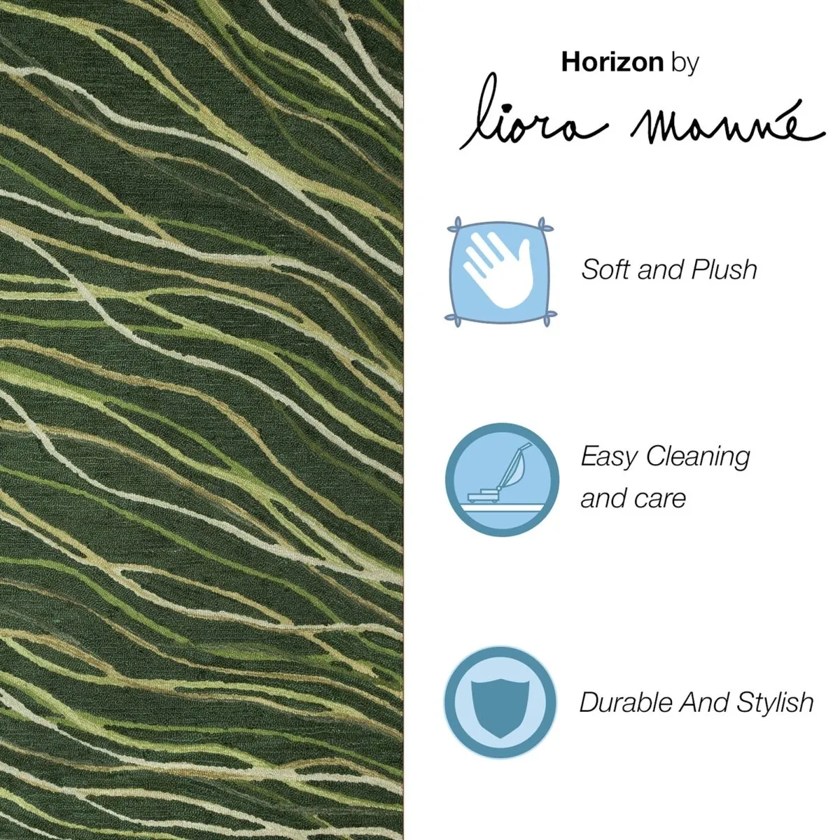 Trans-Ocean HORIZON Indoor Hand Tufted Wool Comfortable Areaa Rug  - Moss