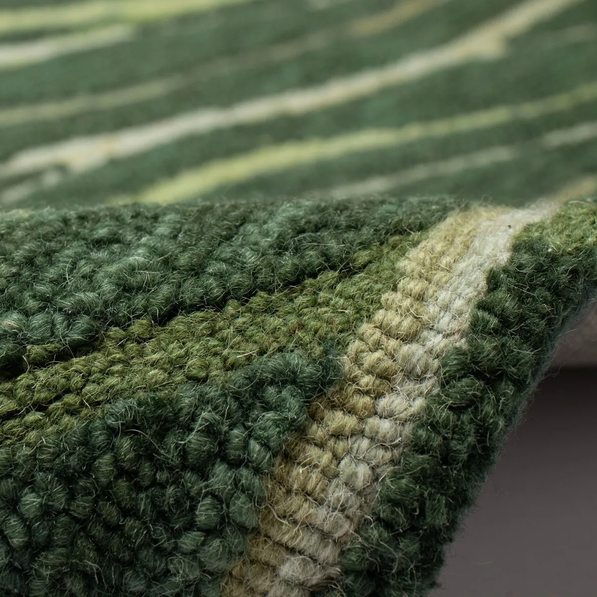 Trans-Ocean HORIZON Indoor Hand Tufted Wool Comfortable Areaa Rug  - Moss