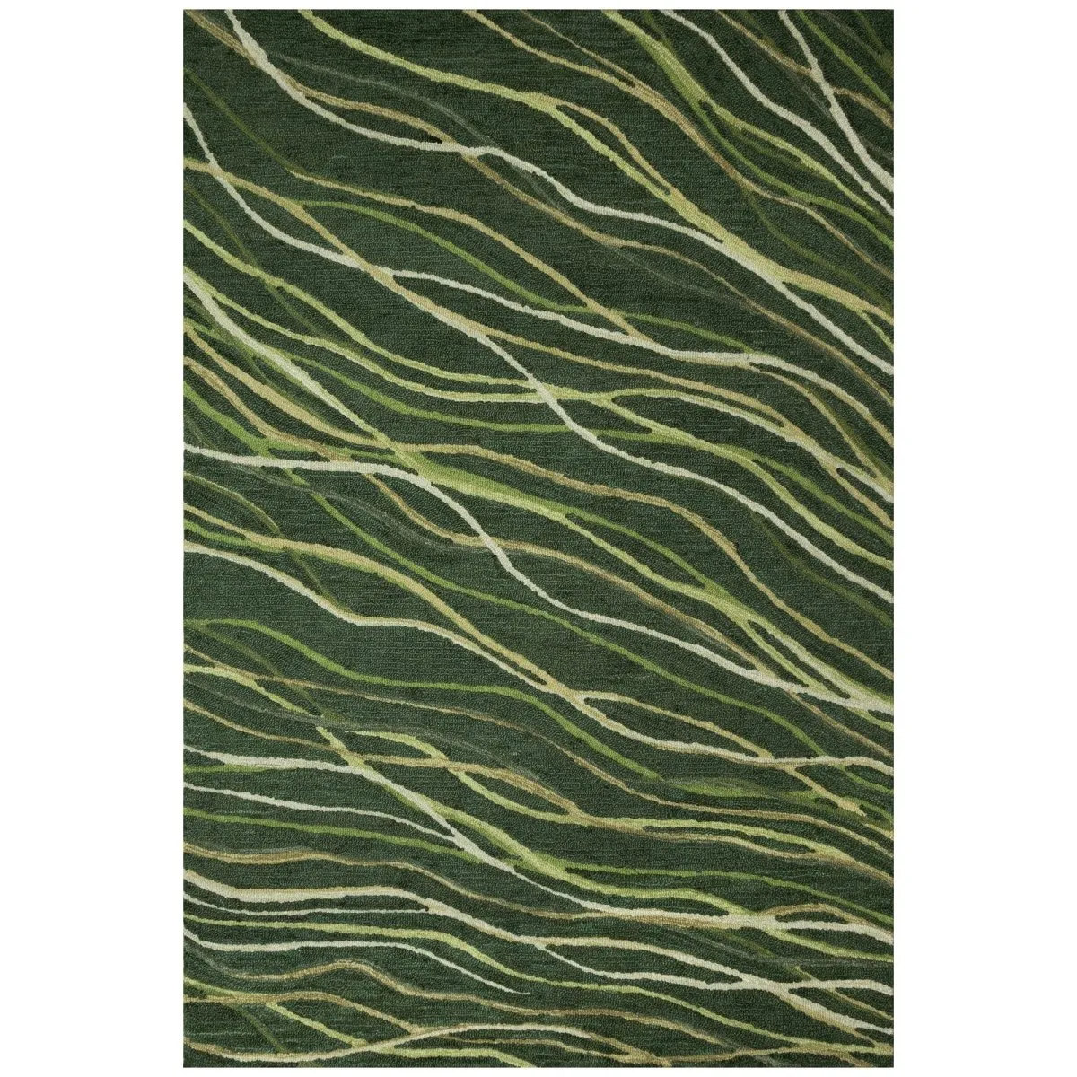Trans-Ocean HORIZON Indoor Hand Tufted Wool Comfortable Areaa Rug  - Moss