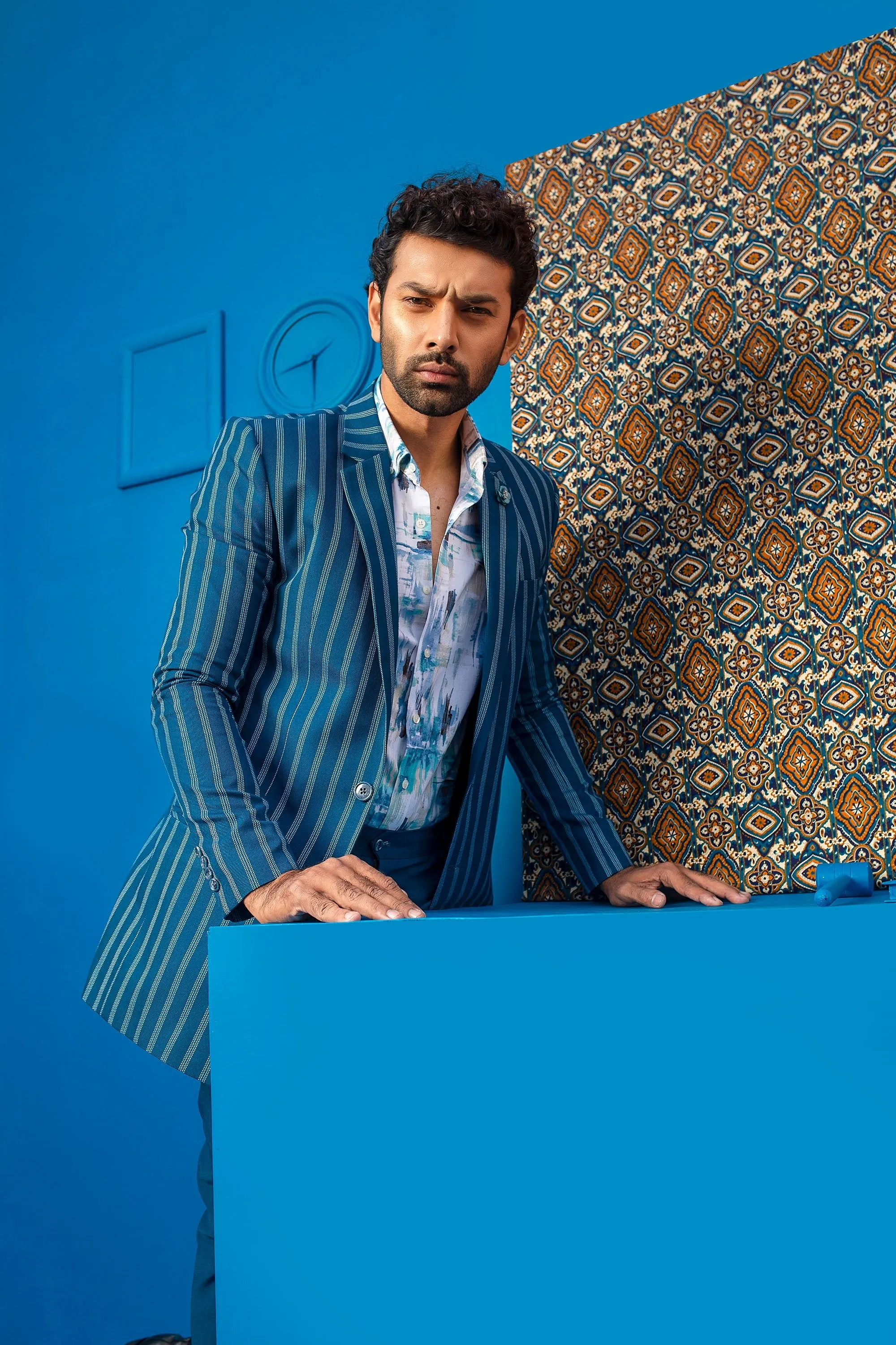 Turquoise Blue Lining Sport Coat