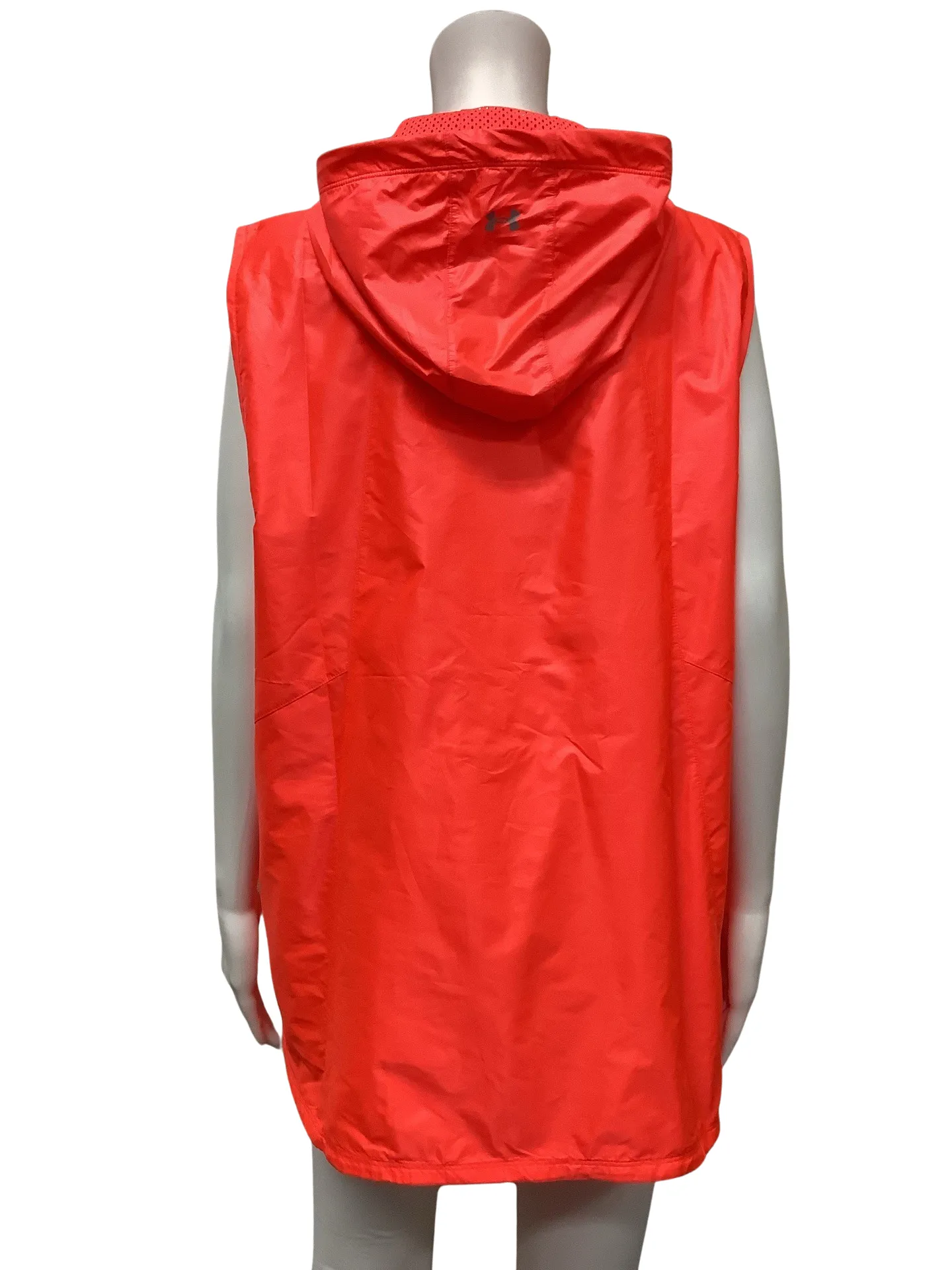 Under Armour Women's Vest Orange Hooded Windbreaker Size: XL/TG