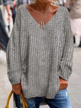 Women's Lightweight Grey Jacquard Knitted Jumper | Ideal for Autumn/Winter